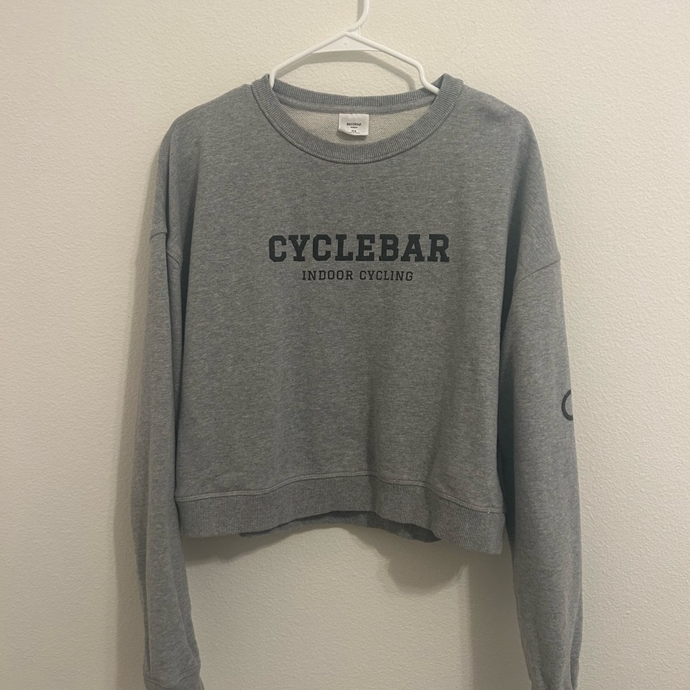 CycleBar Cropped Crewneck Sweatshirt Size XL